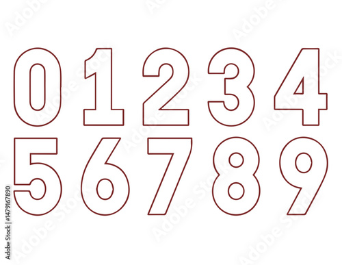 Stencil numbers svg