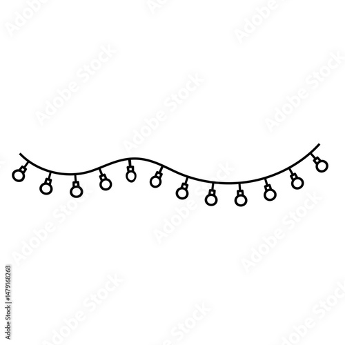 Birthday Hanging Lamp Outline