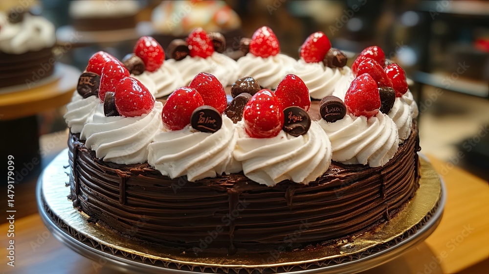 custom made wallpaper toronto digitalchocolate cake with strawberry Cake Wishes Birthday