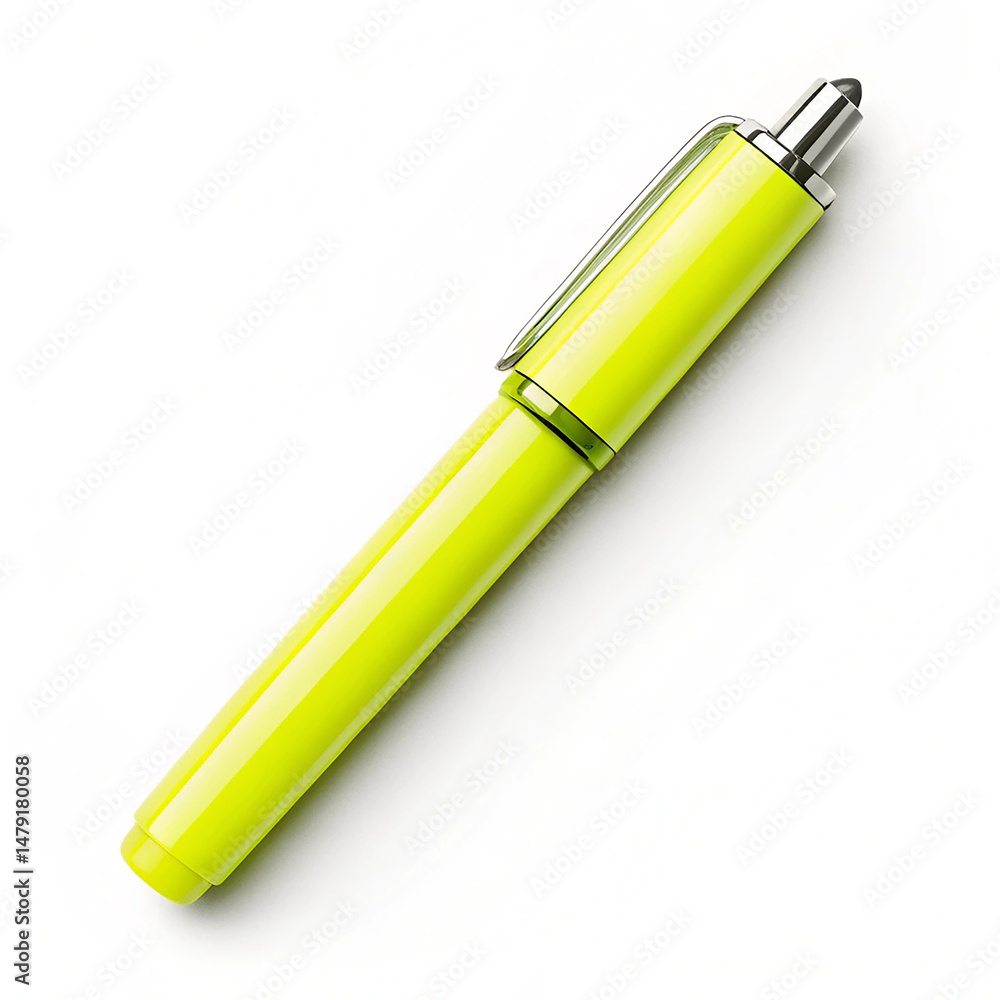 Neon yellow highlighter pen Neon yellow highlighter pen