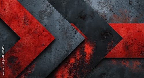 Abstract design with layered textured shapes.