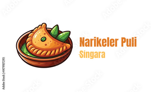 narikeler puli and singara vector