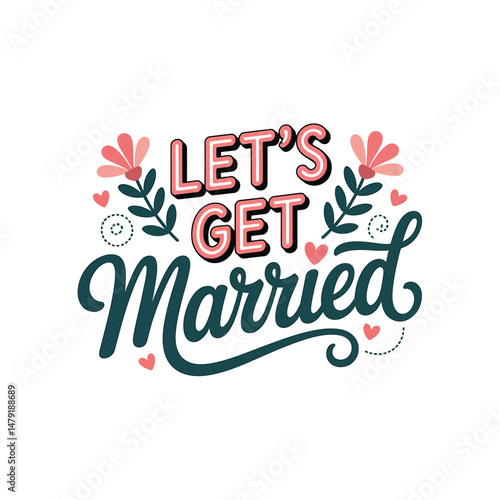 Bride and Groom Vector T-Shirt Design Art & Illustration