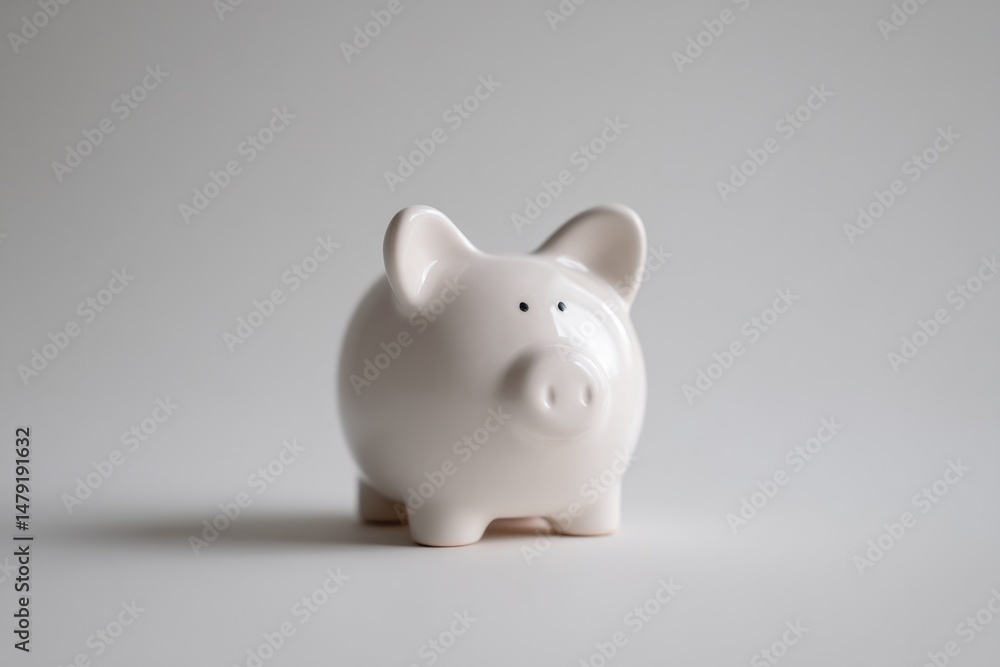 clean minimalistic image featuring single piggy bank front and center isolated against plain monochrome background clean minimalistic image featuring single piggy bank front and center isolated against plain monochrome background