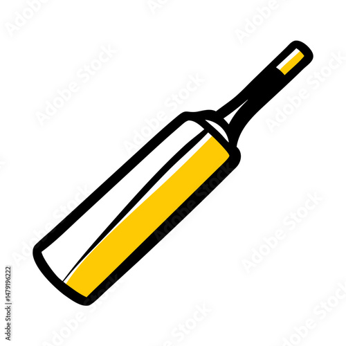 Cheerleading pom-pom in vibrant yellow and white colors  