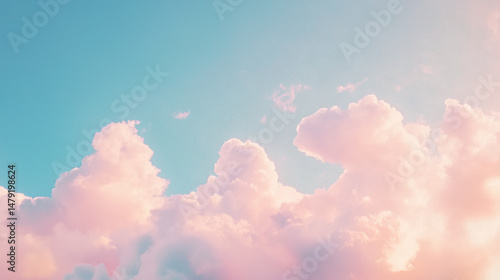 Wallpaper Mural Vast blue sky adorned with delicate clouds, evoking serenity and boundless freedom. Torontodigital.ca