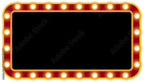 Wallpaper Mural Retro Lamp Light Billboard Frame - Rectangle 
 Torontodigital.ca