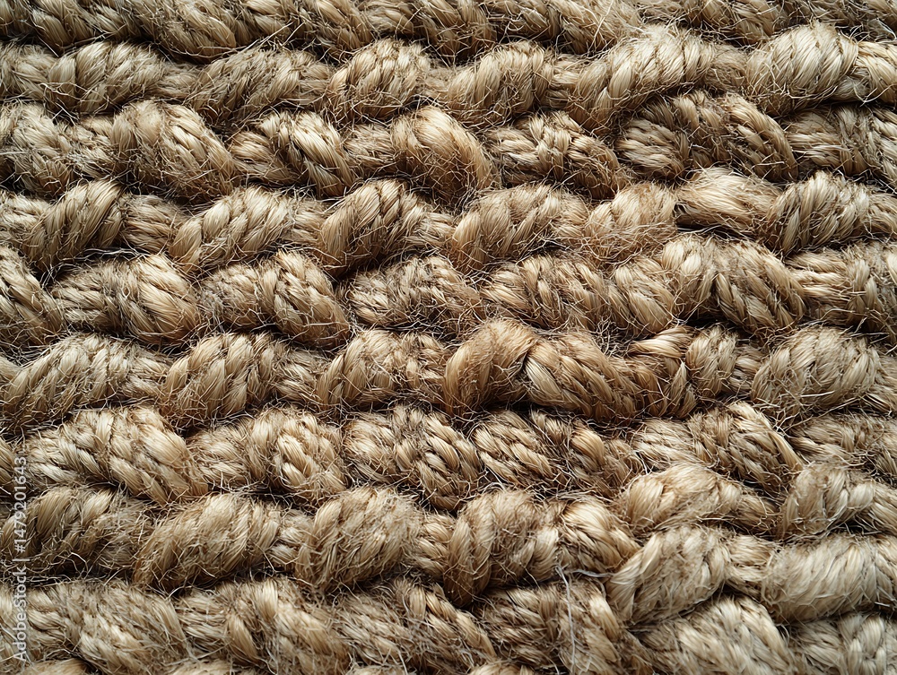 Close-up view of woven natural fiber texture Close-up view of woven natural fiber texture