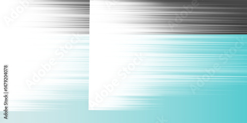 Black, White, Light Blue and Turquoise Bright Linear Striped Gradient Shapes, Motion Blurs: A Clean, Sleek and Dynamic Vertical Contrast, Abstract Creative Design with Horizontal Stripes, Lines