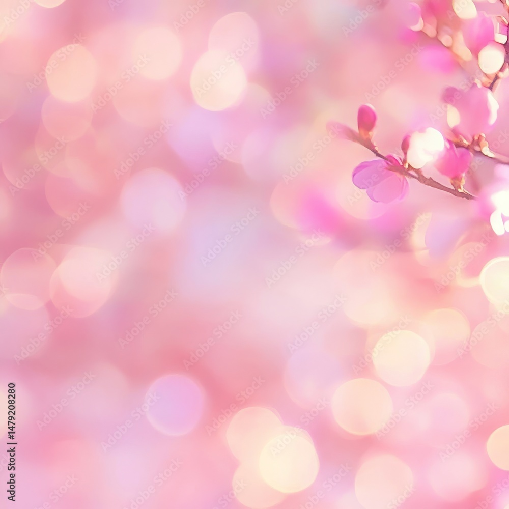 Abstract blurred soft focus bokeh of bright pink color background concept, copy space, Vector illustration