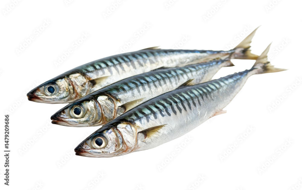 Fish are stacked on top of each other on transparent or white background Fish are stacked on top of each other on transparent or white background