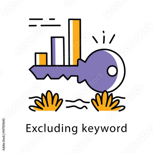 Excluding keyword Vector Filled Outline Style Icon. Eps 10 file