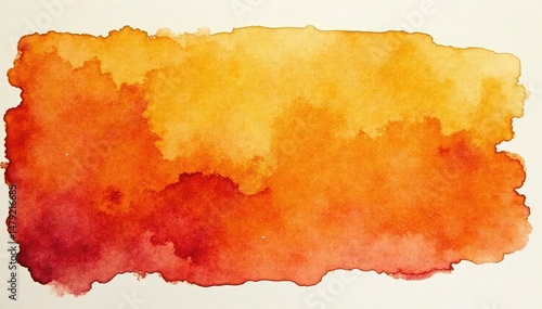 Vibrant, textured watercolor strokes in ochre and burnt orange, illustration, landscape