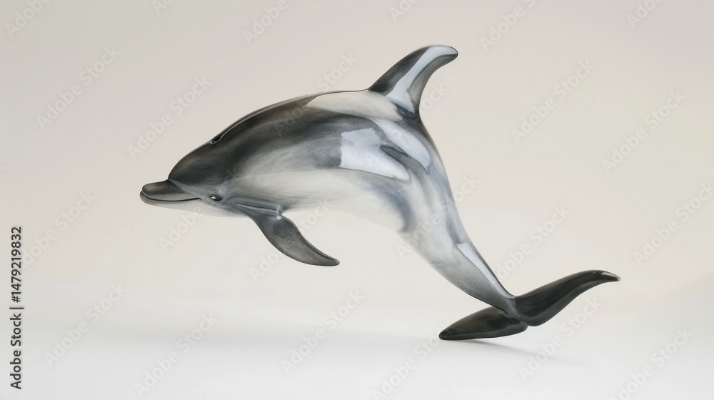 Obraz premium Jumping Dolphin Sculpture