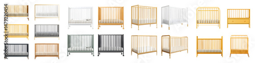 Wallpaper Mural Stylish and modern baby cribs in various wood finishes, featuring sleek designs, functionality, and safety, perfect for nurseries and contemporary home decor Torontodigital.ca