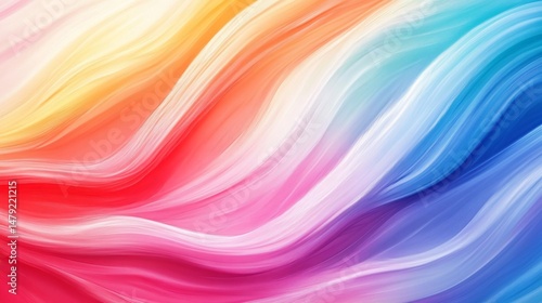 Wallpaper Mural Vibrant abstract colorful flowing lines Torontodigital.ca