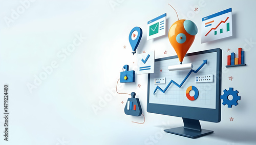 Investigate advanced Google Ads methodologies combining sophisticated keyword targeting bid automation and conversion tracking for enhanced online campaign performance in  Photo Stock  Concept  and em