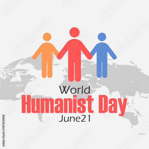 vector graphic of World Humanist Day, ideal for World Humanist Day celebration.