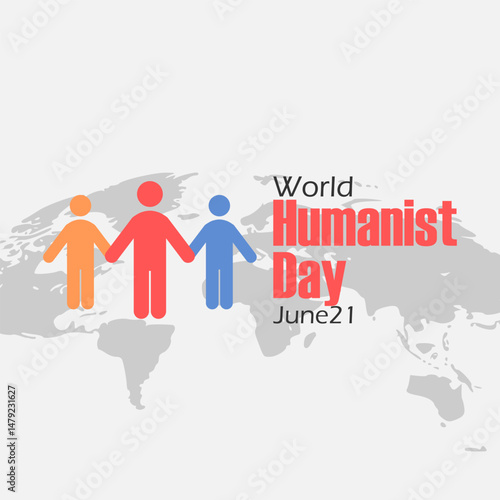 vector graphic of World Humanist Day, ideal for World Humanist Day celebration.