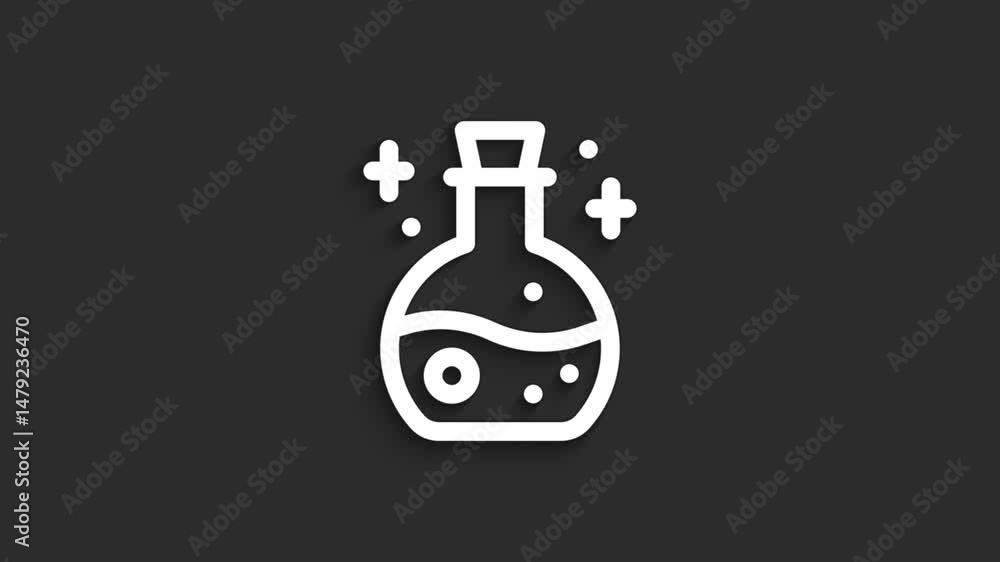 Poison Halloween Potion Icon Animation | Lineal 4K