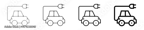 vehicule electrique voiture Icone pictogramme symbole signe environnement foret arbre nature couleur gras