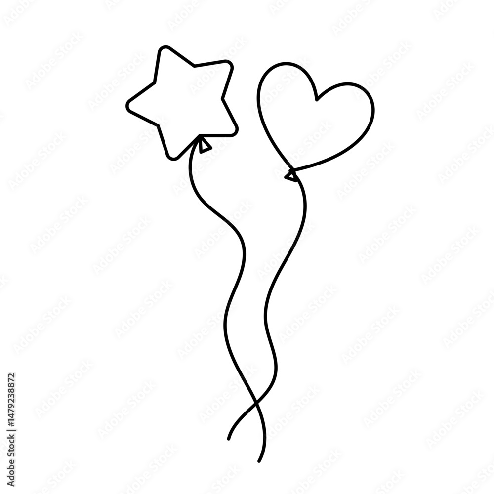 Obraz premium Birthday Baloon Outline