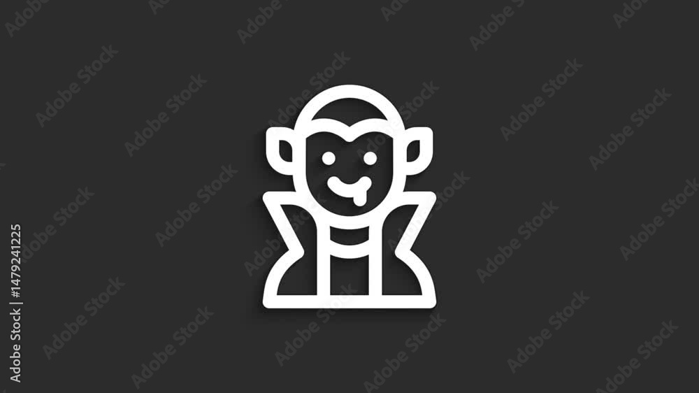 Vampire Halloween Icon Animation | 4K Dark Theme Vampire Halloween Icon Animation | 4K Dark Theme