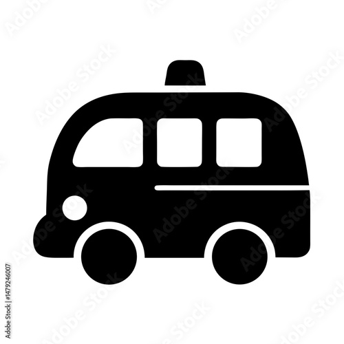 ambulance rescue silhouette icon
