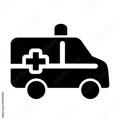 ambulance emergency vector icon
