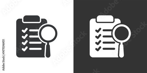 Quality control icon. Solid glyph series icon