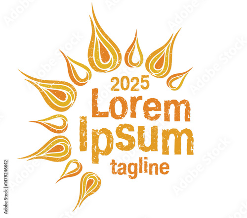 A stylized symbol of the summer sun.