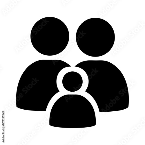 family icon silhouette filled
