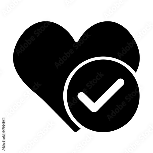 healthy heart icon silhouette
