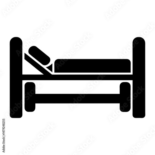 hospital bed icon silhouette medical
