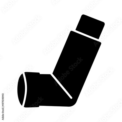 inhaler icon silhouette asthma
