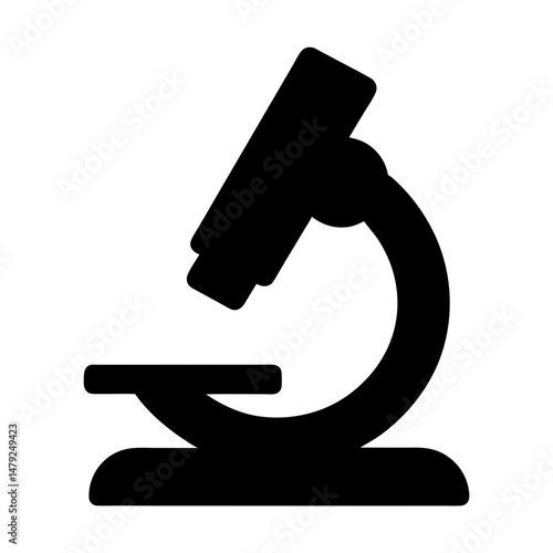 microscope laboratory icon silhouette
