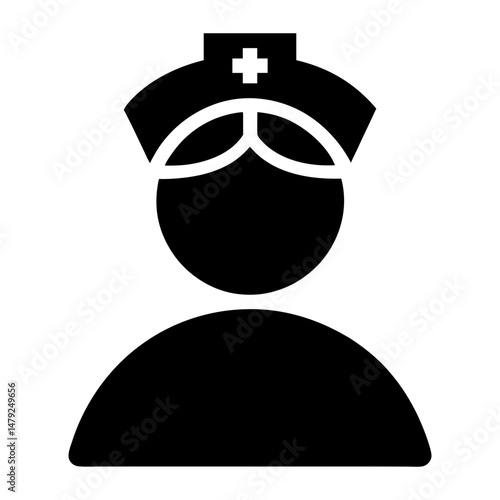 nurse medical icon silhouette
