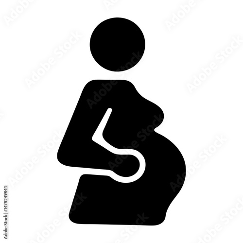 pregnant woman maternity icon

