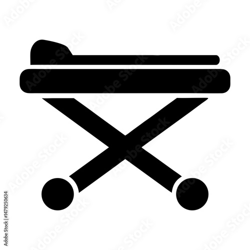 stretcher icon silhouette emergency

