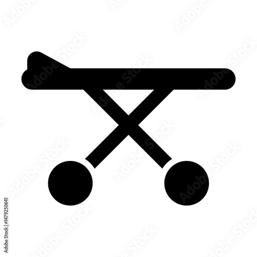 stretcher emergency silhouette icon

