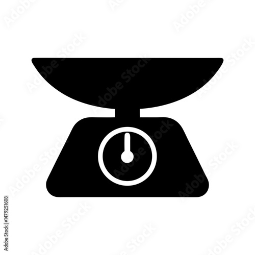 weighing scale icon silhouette
