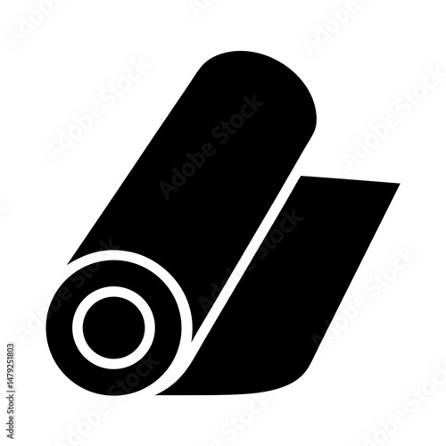 yoga mat icon silhouette
