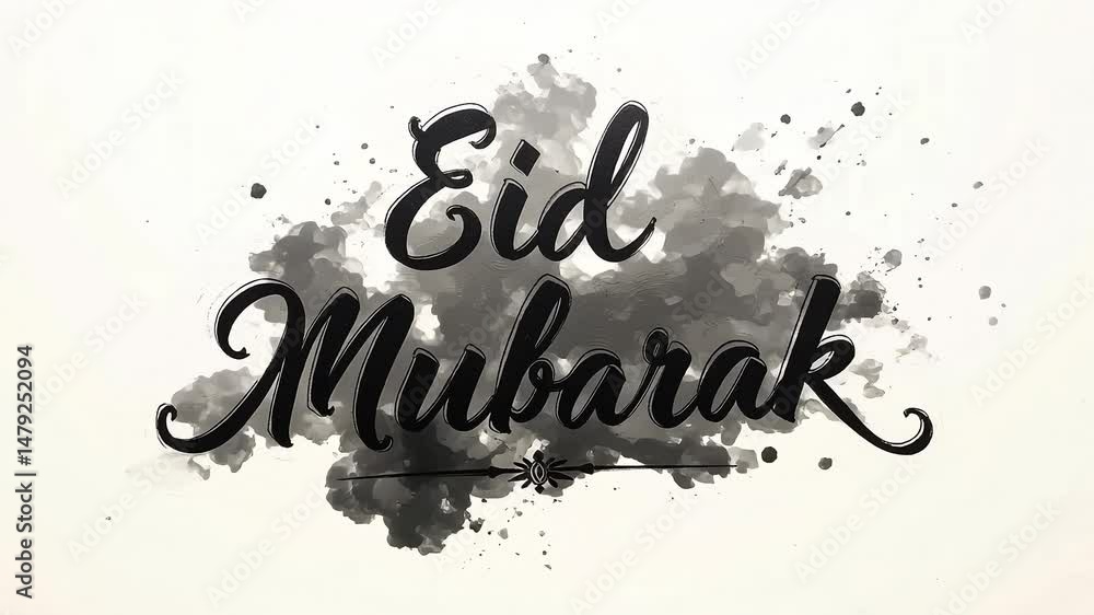 Eid mubarak in elegant calligraphy on a white background perfect for greeting cards and festive designs Eid mubarak in elegant calligraphy on a white background perfect for greeting cards and festive designs