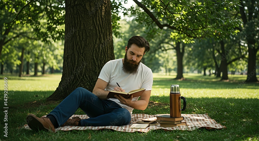 Obraz premium Thoughts Beneath the Trees