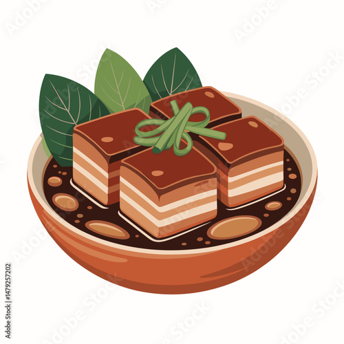 Dongpo Pork Braised Belly in Soy Sauce Glaze