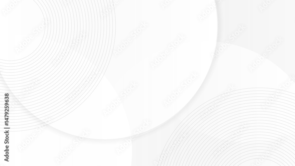 Simple white abstract background with concentric circles. Suitable for presentations, websites, or graphic design projects needing a minimalist touch.