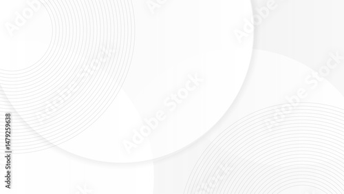 Simple white abstract background with concentric circles. Suitable for presentations, websites, or graphic design projects needing a minimalist touch.