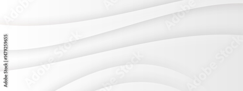 White abstract background with curved lines. Suitable for modern designs, web banners, prints, and presentation slides for a sleek look.