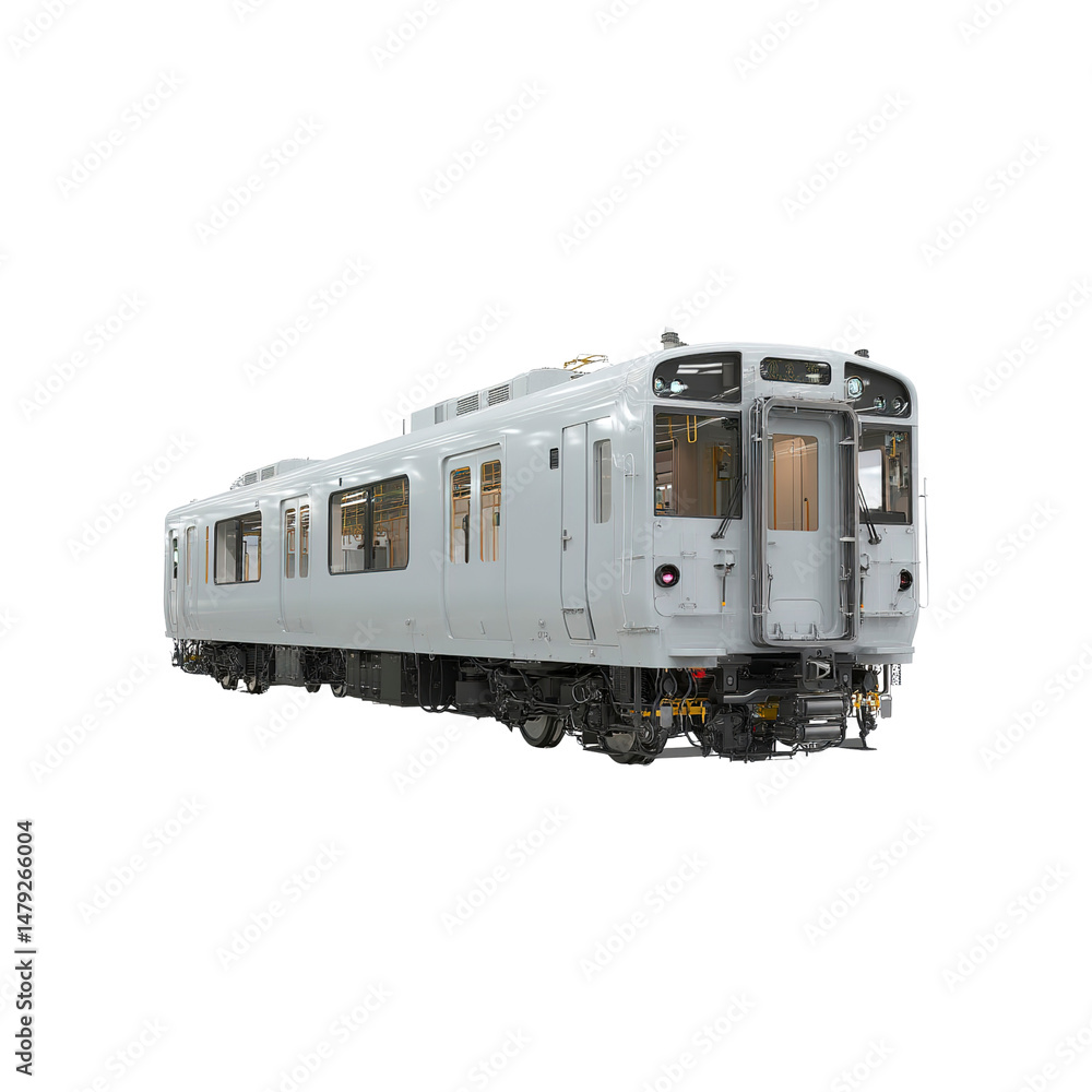 Fototapeta premium Modern Electric Multiple Unit (EMU) Train in Unpainted Condition