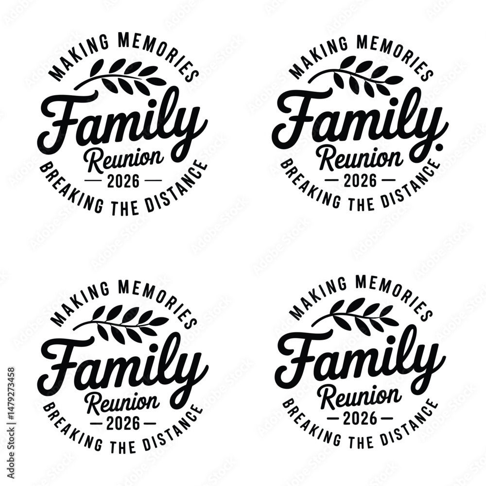 Fototapeta premium Family reunion vector T-Shirt Design, Hoodie, Bag and more uses, Typography T-Shirt Design